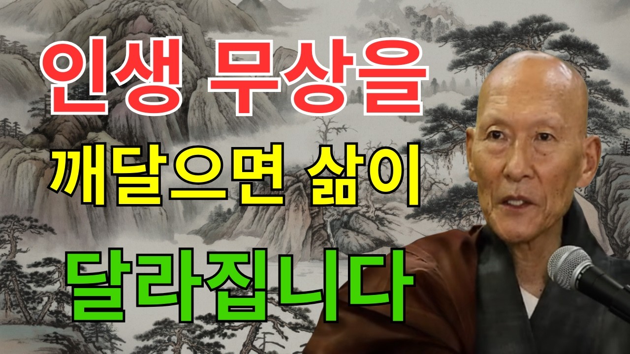 [99% 모른다] 인생무상을 깨달으면 삶이 달라집니다ㅣ지혜ㅣ강연ㅣ조언ㅣ법정스님ㅣ부처님지혜