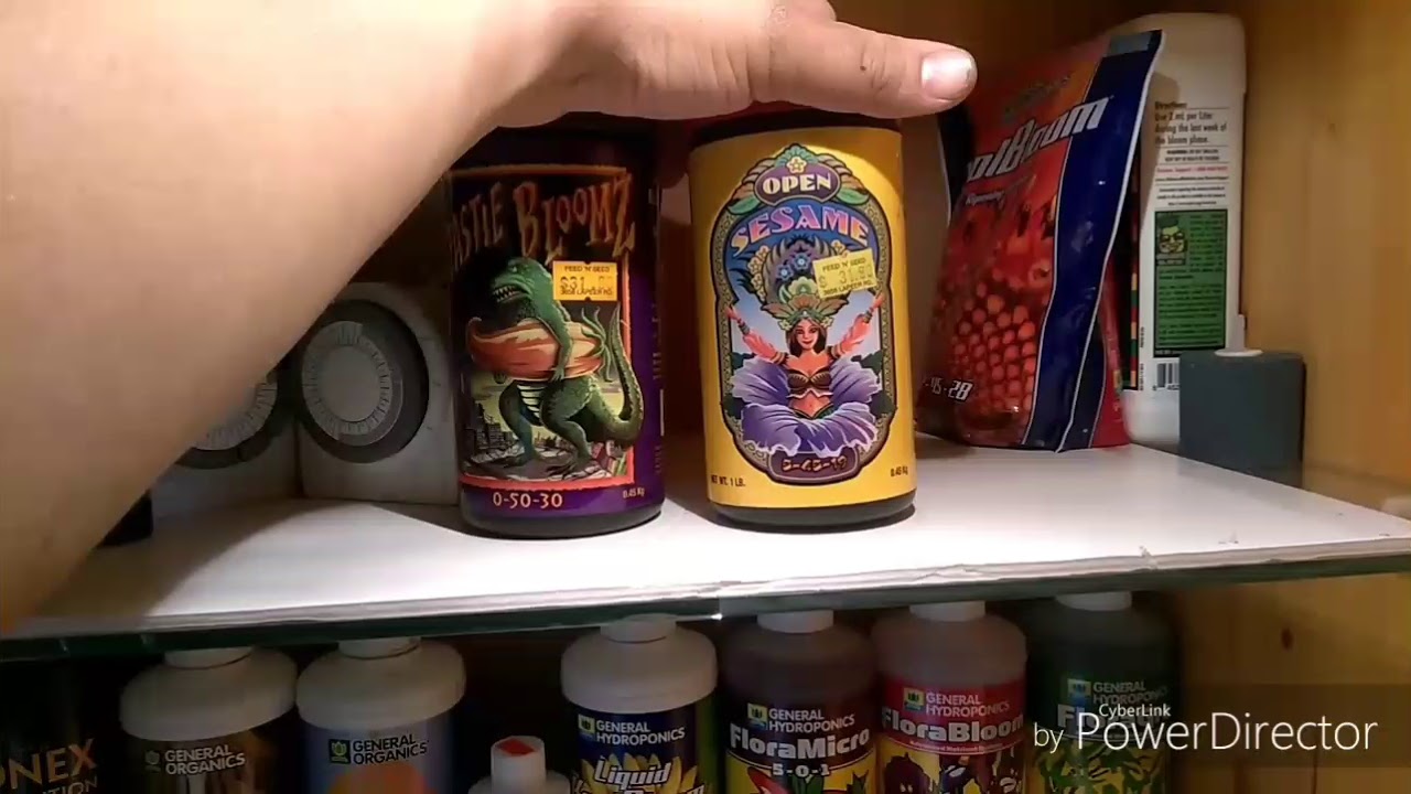 Nutrients I use .. tour of the grow room .. week 1 flower update....
