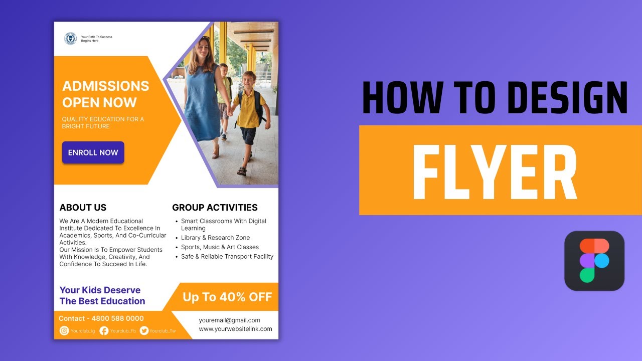 Educational Flyer in Figma | Step-by-Step Flyer Design Tutorial
