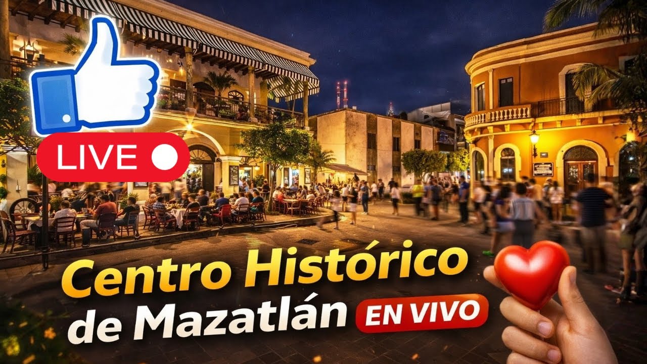 Rodada En Vivo  por el Centro Historico de  Mazatlán 🚴🌙
