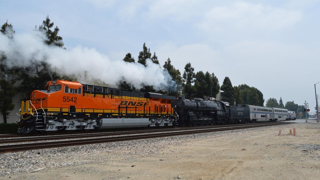 5/5/17 ATSF 3751 to Fullerton Railroad Days through Norwalk, CA *SPECIAL