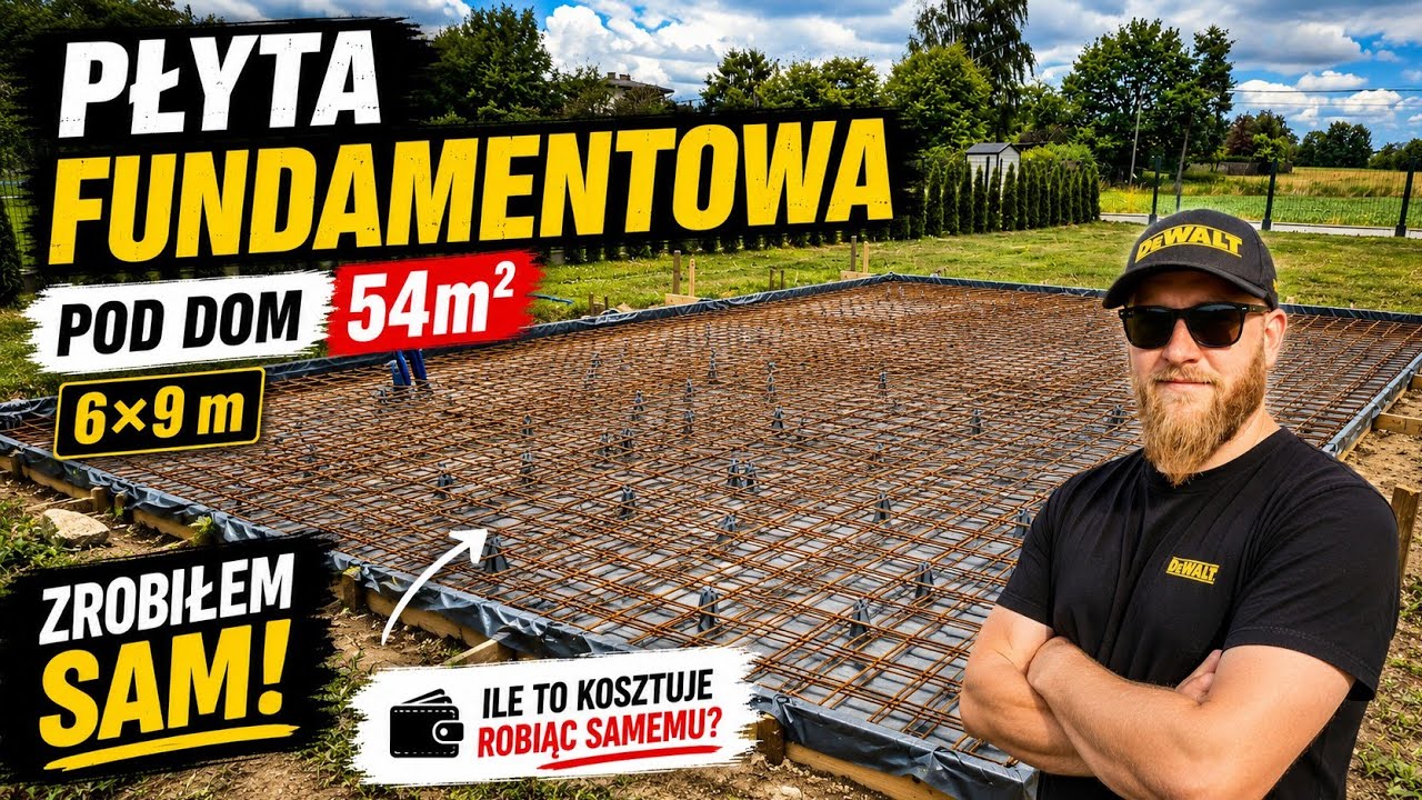 Zaczynam budowę domu do 70m2! Płytę fundamentową zrobiłem SAM - jaki to koszt? 
