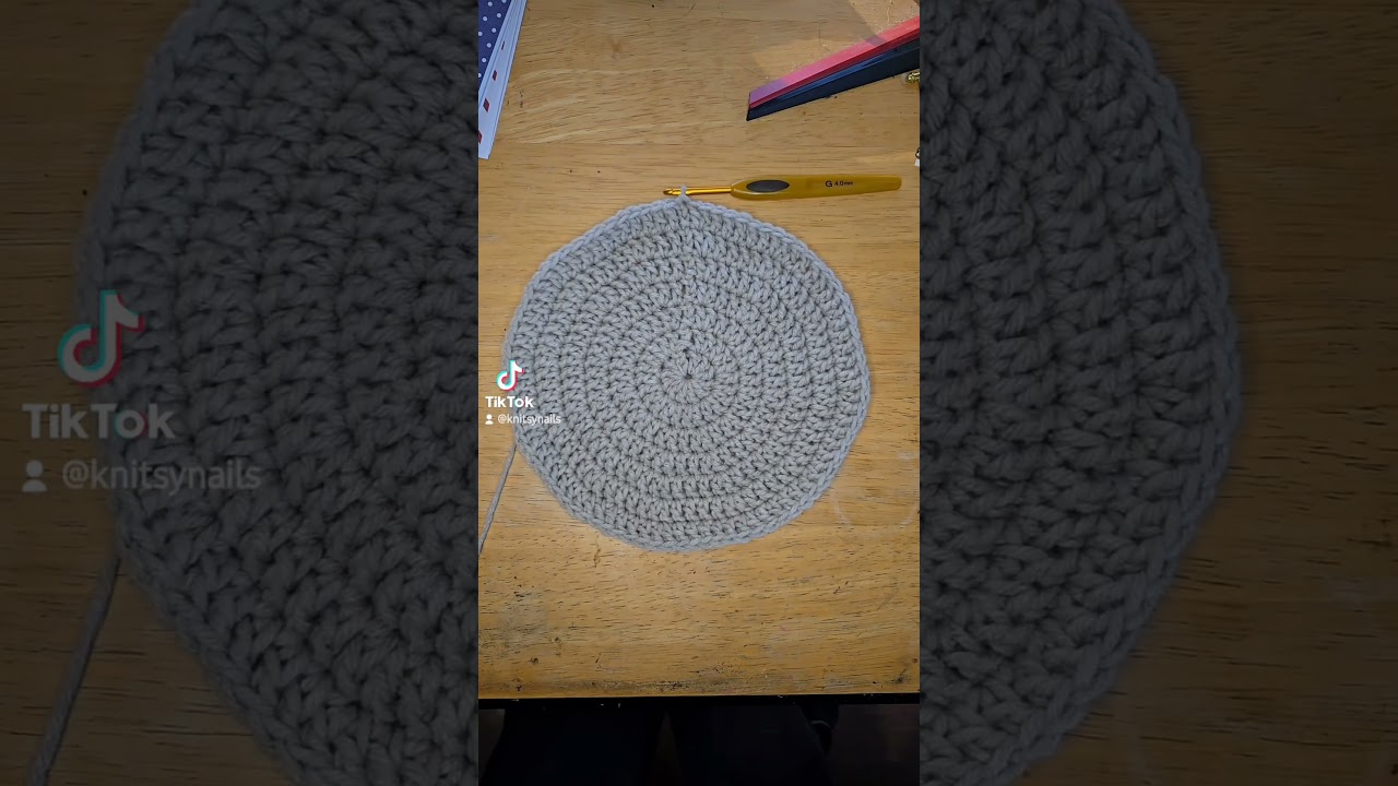 Make a cat bed with me! #crochet #crochettutorial #cat #catbed