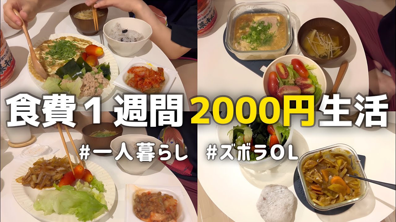 【節約】平日5日間2000円 夜ごはん記録｜レンジ多めのズボラ飯【一人暮らしOL】