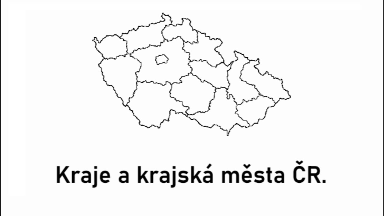 Kraje a krajsk&aacute; města ČR - mapa.
