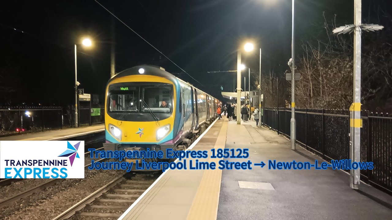 TPE 185125 Evening Journey from Liverpool Lime Street to Newton-Le-Willows on Busy Matchday