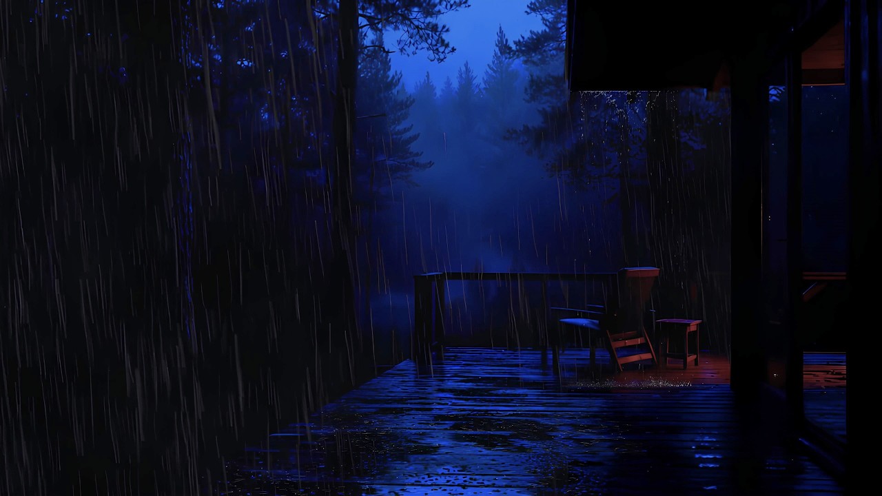 Peaceful Rain in the Forest at Night 🌲 | Sleep Deeply with Rain Sounds