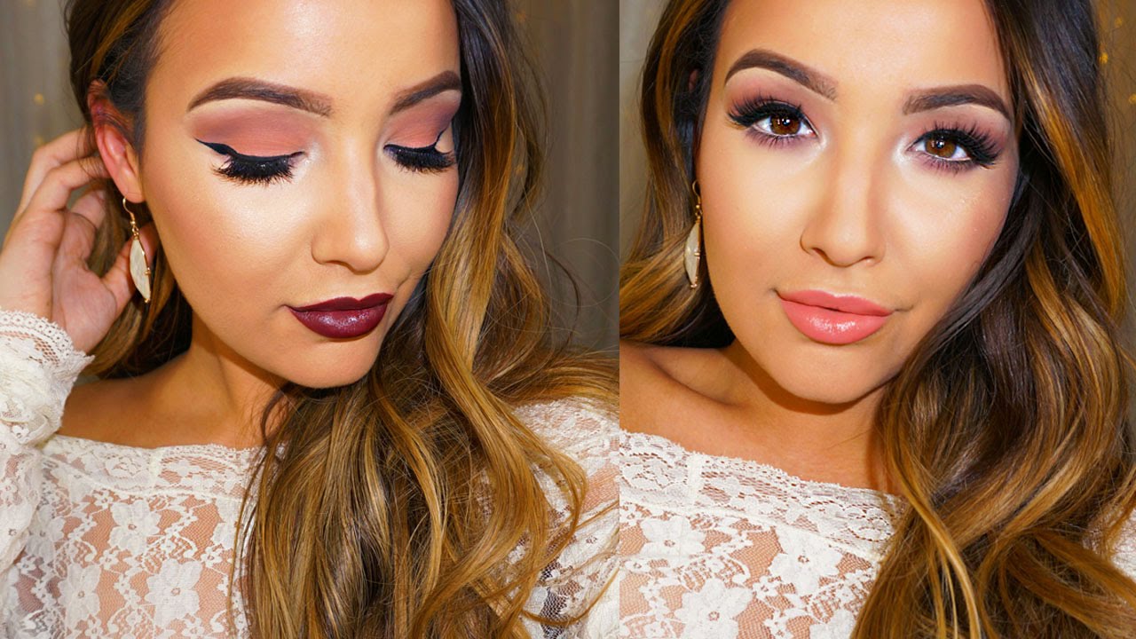 Romantic Matte Eyes & 2 Lipstick options Tutorial