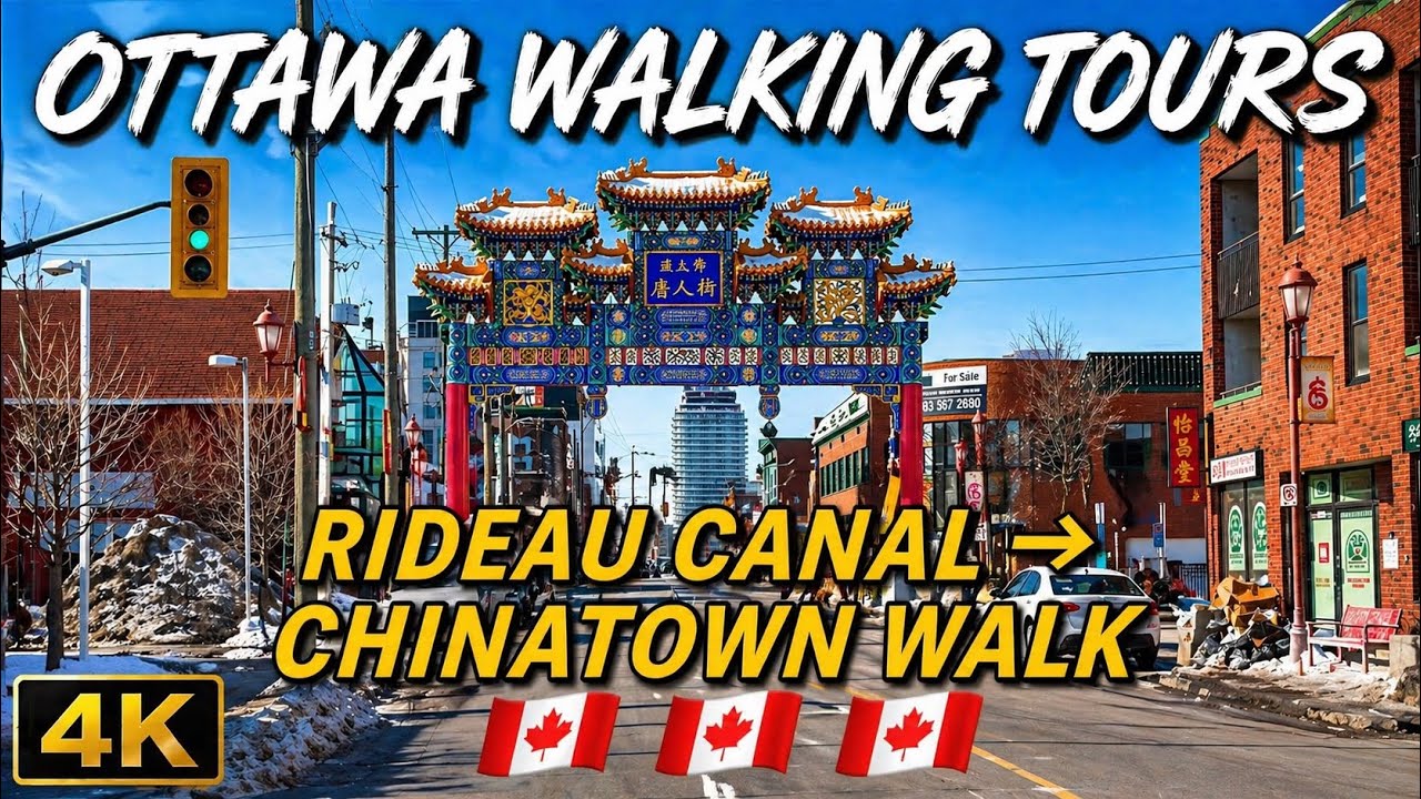 4K] 🇨🇦Walking Downtown Ottawa |Rideau Canal to Chinatown |Somerset Street Morning Walk 2026