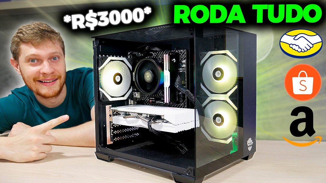 PC GAMER BARATO (R$3000) PARA RODAR TUDO EM 2026! (MONTAGEM E TESTES)