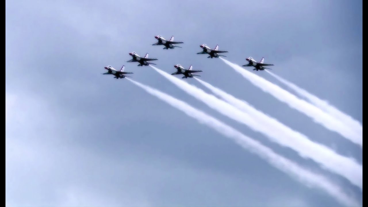 U.S. Air Force Thunderbirds F-16 Aerobatic Team Arrival at Hill AFB. (2014)