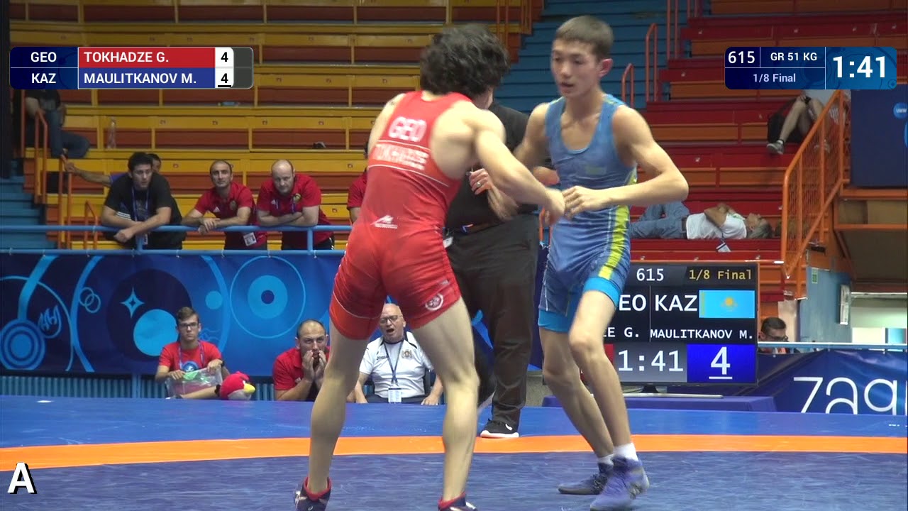1/8 GR - 51 kg: G. TOKHADZE (GEO) v. M. MAULITKANOV (KAZ)