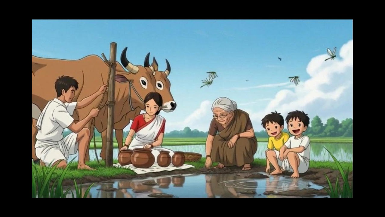 From Sunrise to Lantern Light | A Peaceful Village Family Day (Studio Ghibli Inspired)