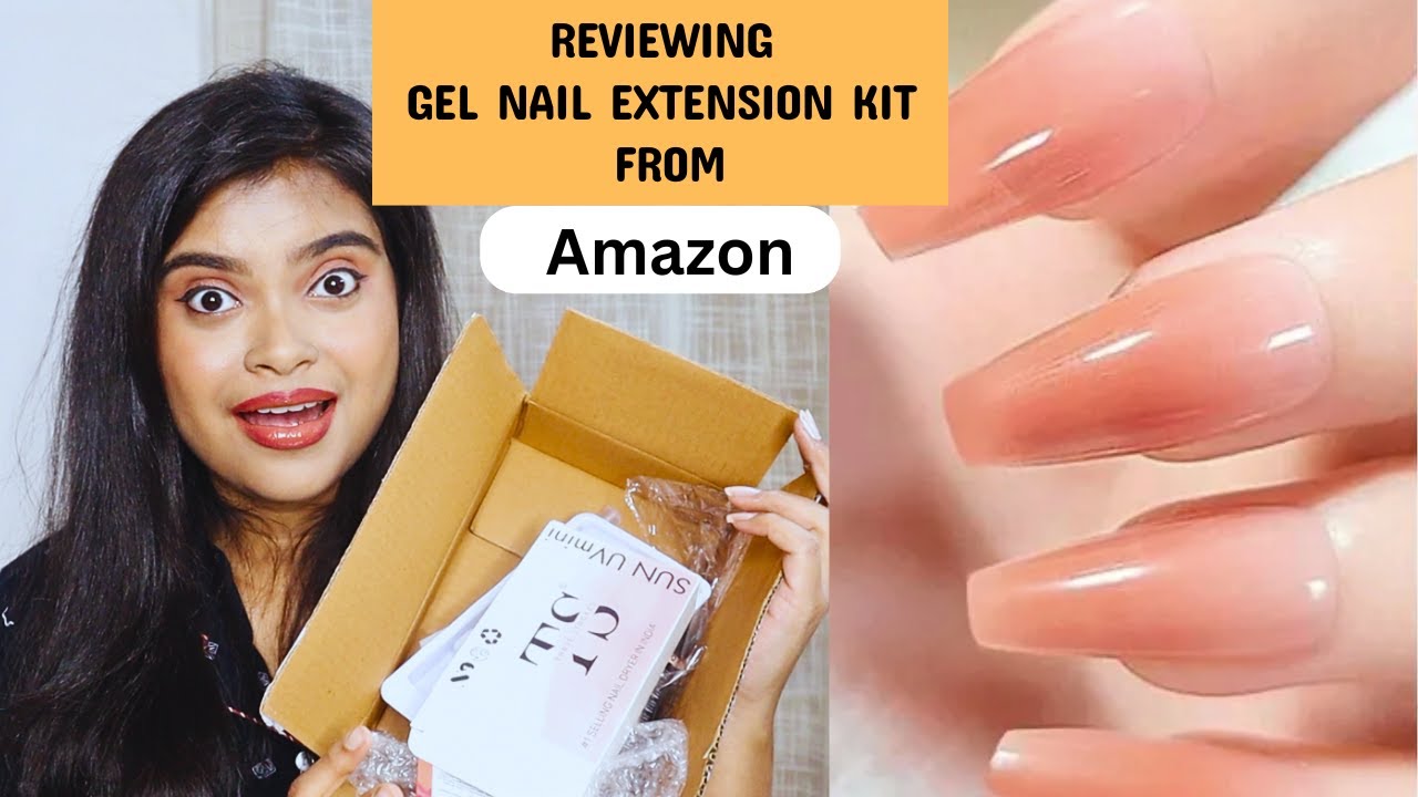 *AMAZON UNBOXING* POLYGEL NAIL EXTENSION KIT Worth Rs 599 | Salon Like Gel Nail Extensions At Home