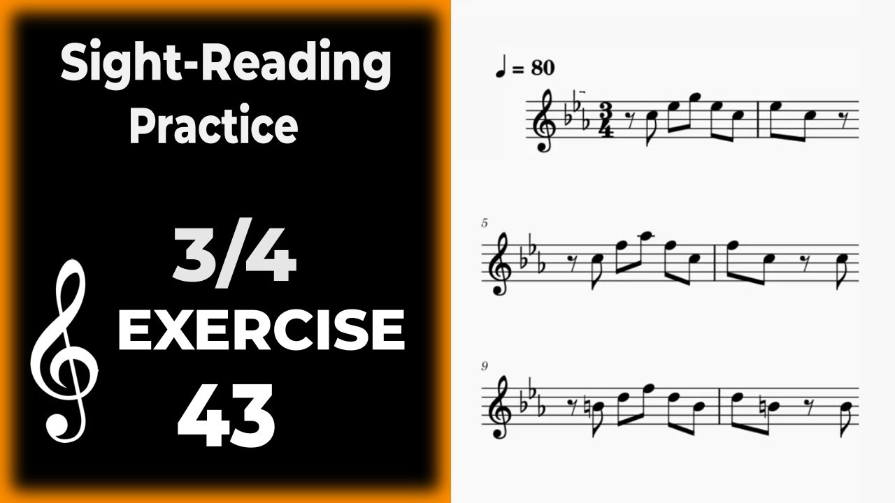 Sight Reading - Ex 43 - 3/4 C Minor - Intermediate