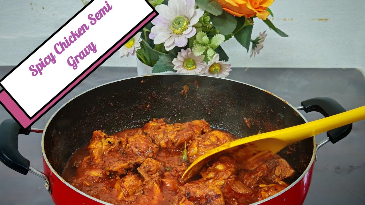 ഒരു Spicy ചിക്കൻക്കറി || Spicy Chicken Semi Gravy  Like || Share || Subscribe#rajeev #chicken 