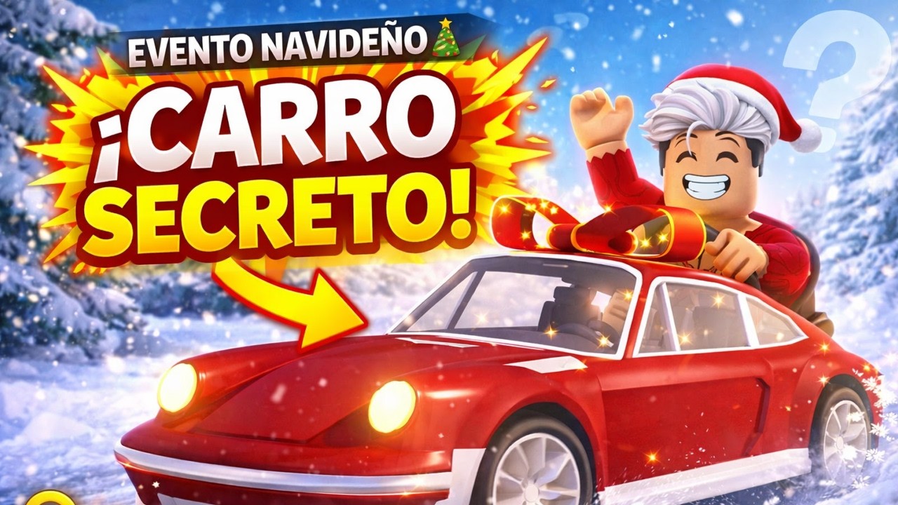 Auto secreto en el mapa navideño de viaje polvoriento en Roblox