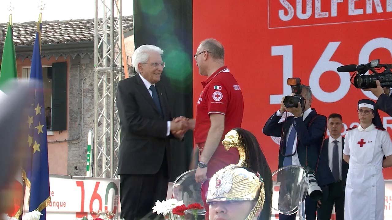 Il Presidente Mattarella ai 160 anni della Croce Rossa (Solferino, 22/06/2024)