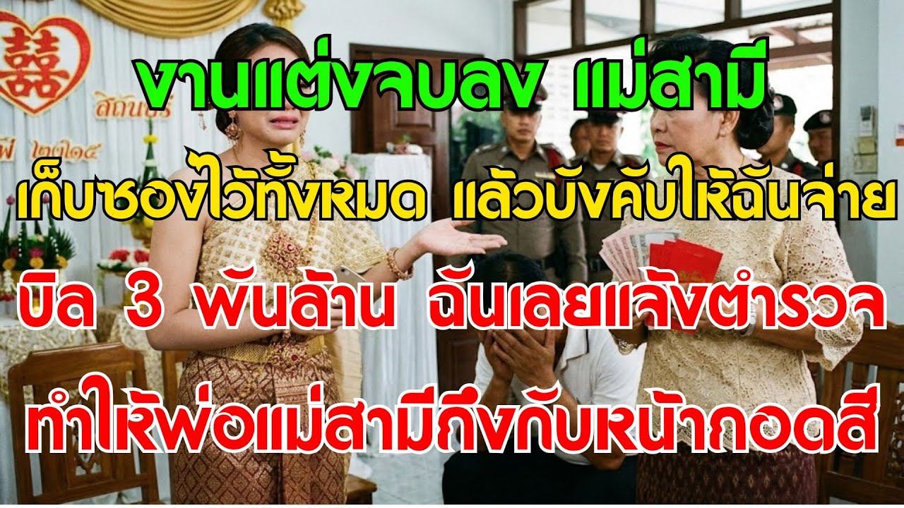 งานแต่งจบลง แม่สามีเก็บซองเรียบ บังคับฉันจ่ายบิล 3 พันล้าน ฉันแจ้งตำรวจทำเอาพ่อแม่…