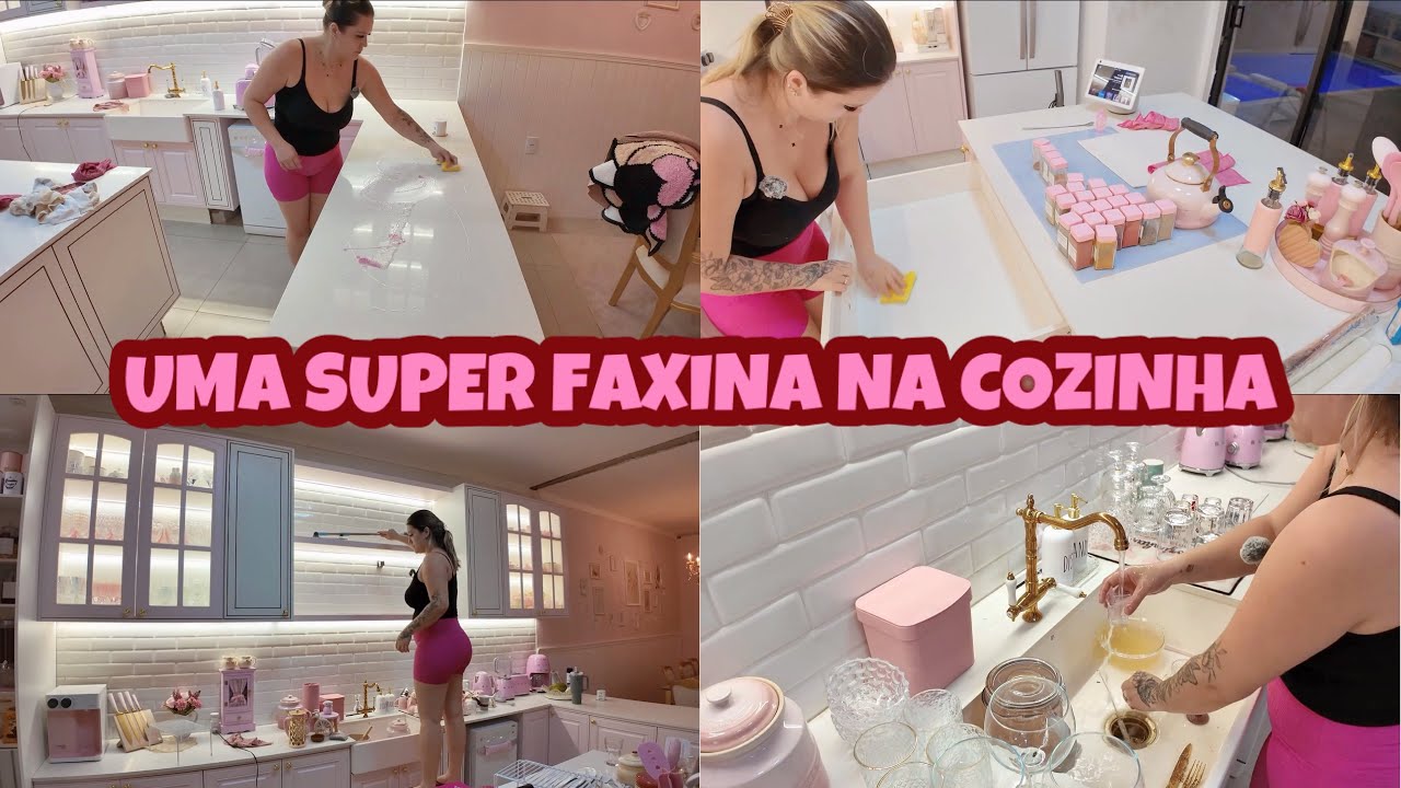 FAXINA PESADA NA COZINHA 🍽️ | Dei uma geral e ficou impecável! 