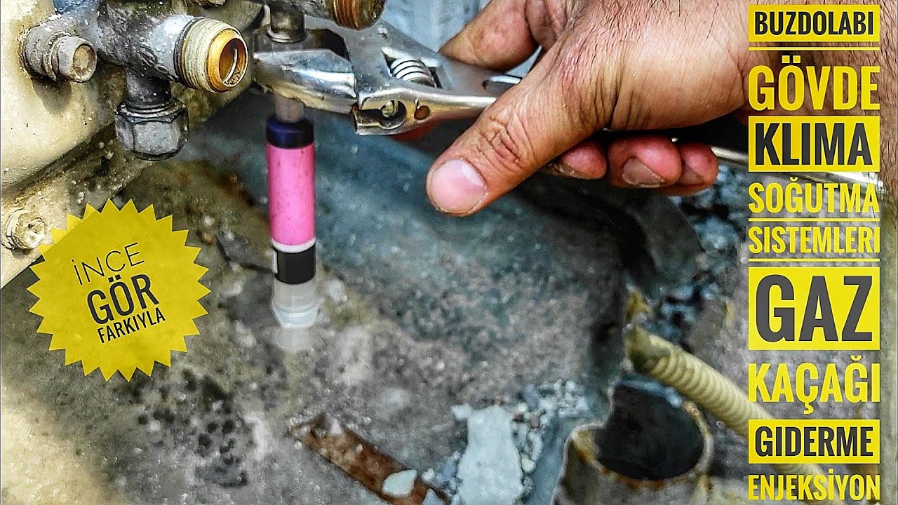 Buzdolabı Gövde Kaçağı Klima Gaz Kaçağı Giderme Kaçak Enjeksiyonu İle Kaçak Tıkama #gaz #kaçak