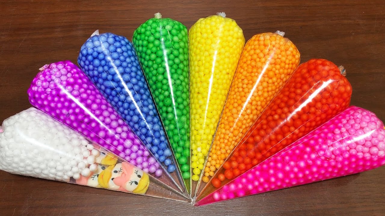 MAKING FOAM SLIME With RAINBOW PIPING BAG ! ASMR Slime Videos #2483
