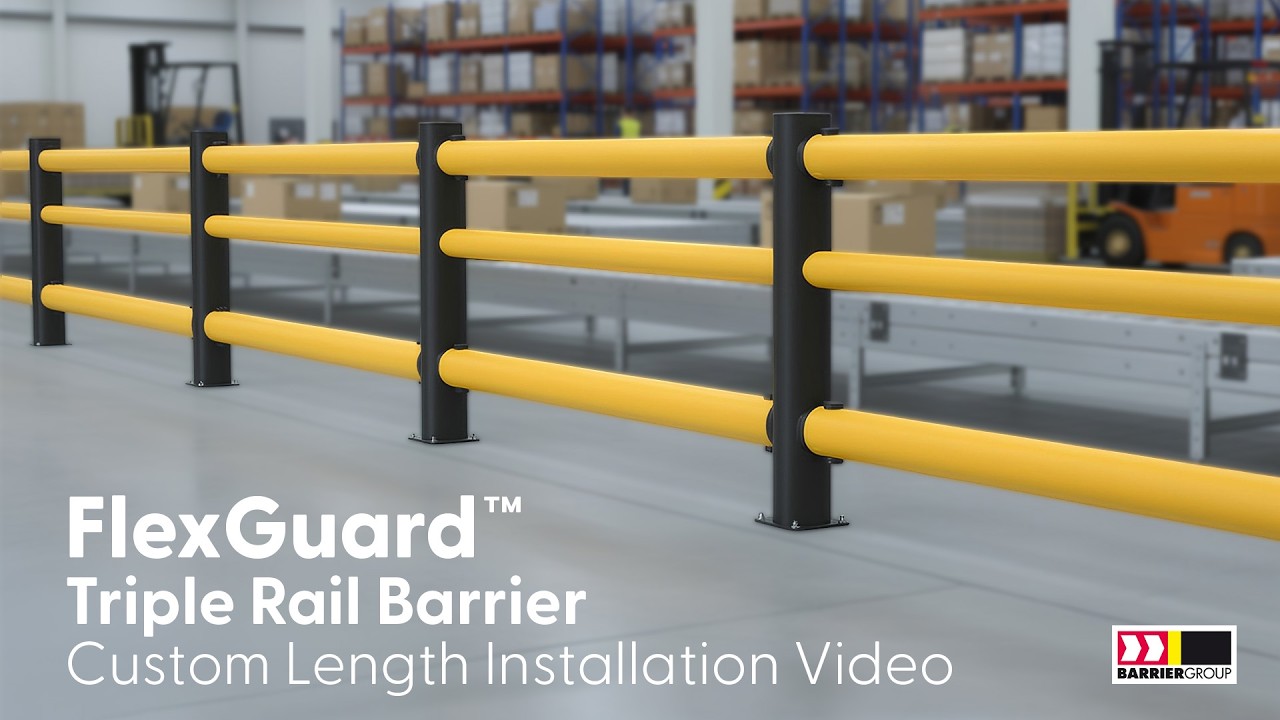 Barrier Group | FlexGuard™ Triple Rail Polymer Barrier Installation Video (Custom Length)