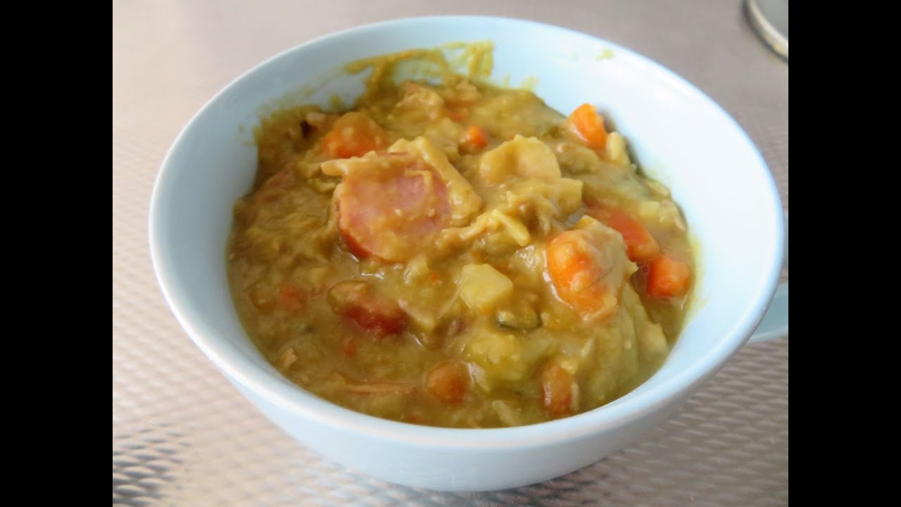 Ertensoep uit de slowcooker