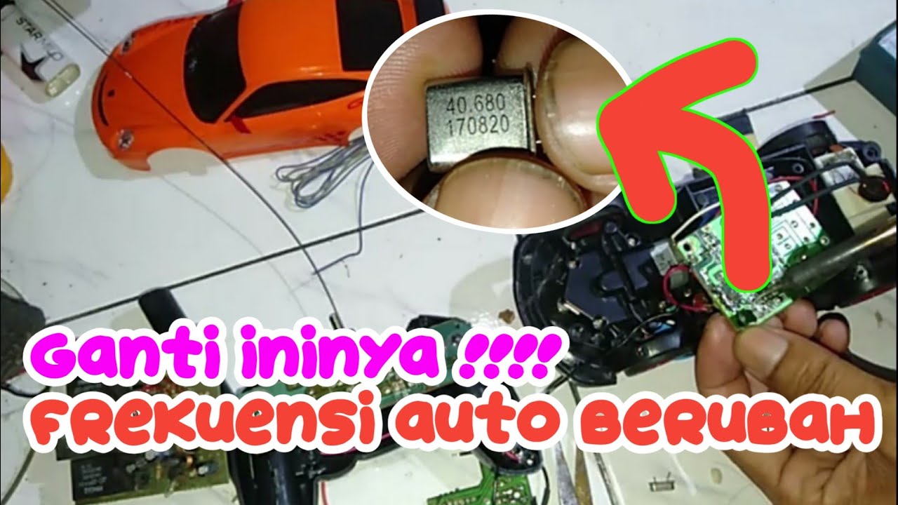 Cara mengubah channel mobil remote control yang memakai Xtal 40 Mhz menjadi 27 Mhz