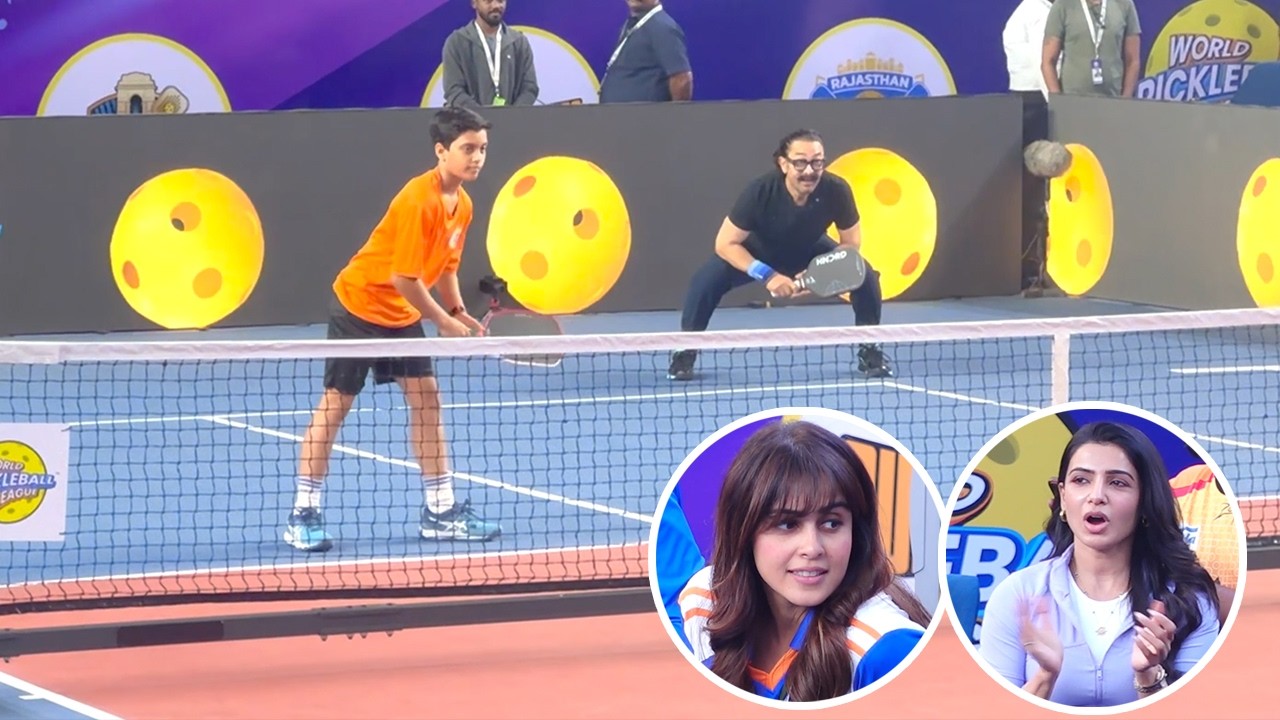 Aamir Khan Play Pickleball Match, Riteish Deshmukh, Genelia Deshmukh, Samantha Ruth Prabhu