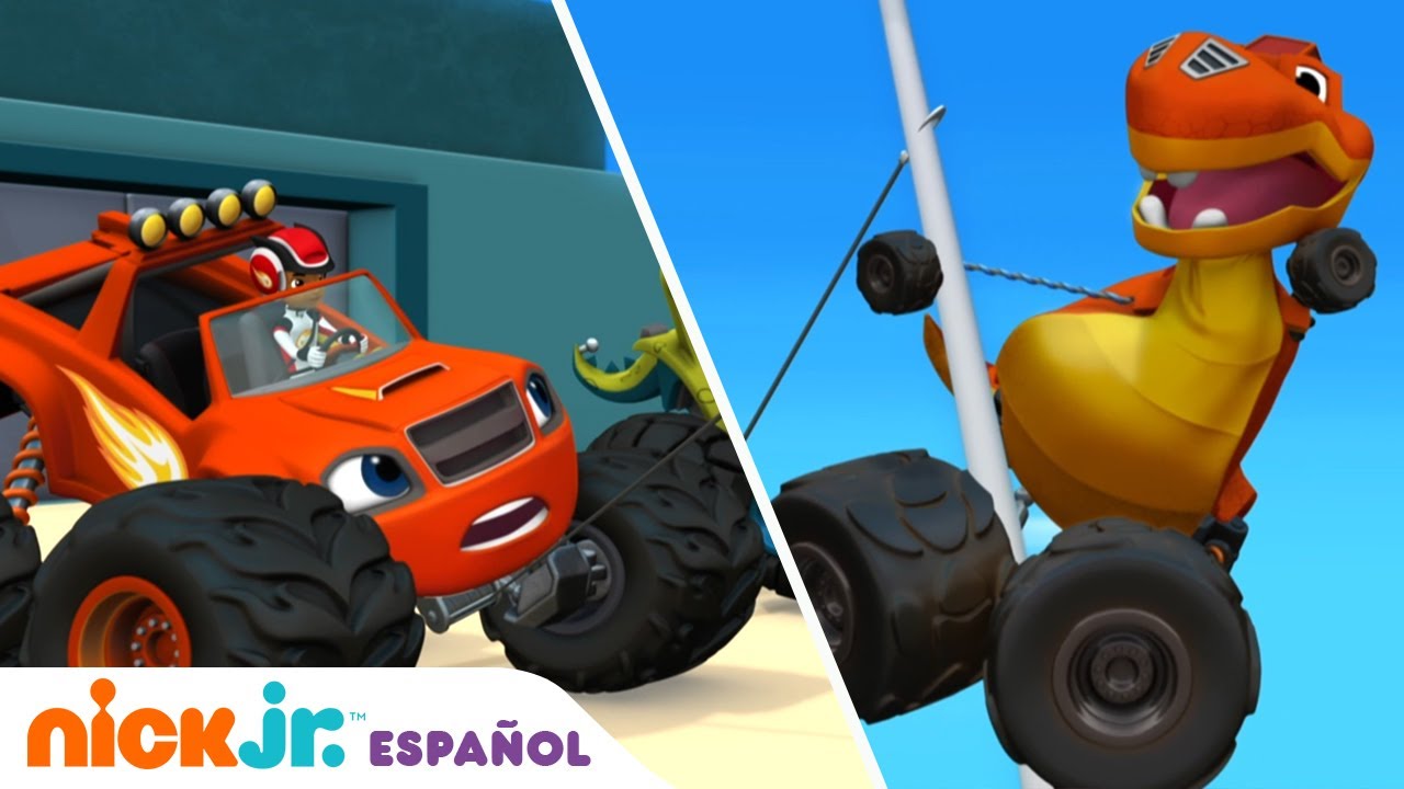 Blaze y los Monster Machines | ¡El gran rescate de dinosaurios de Blaze! | Nick Jr. en Español