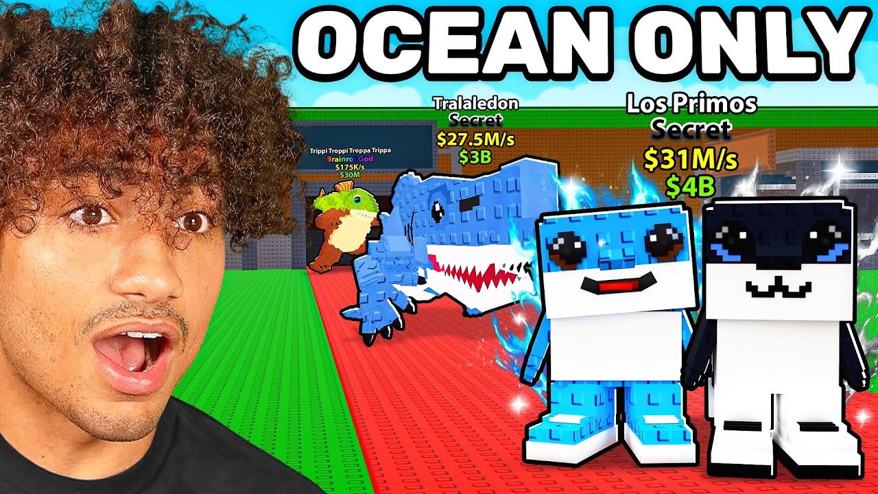 $0 to $1 TRILLION With OCEAN ONLY Brainrots In Steal A Brainrot..