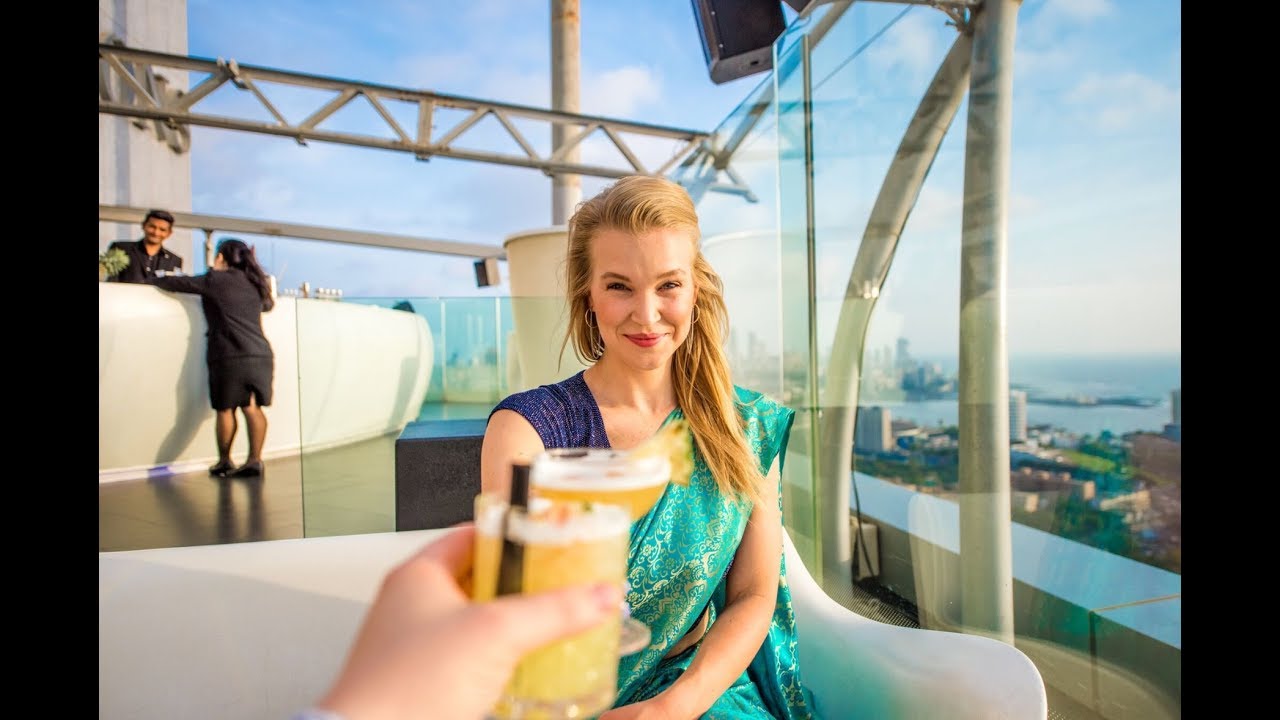 Amazing Mumbai, India rooftop Bar! | AER Four Seasons | India Vlog