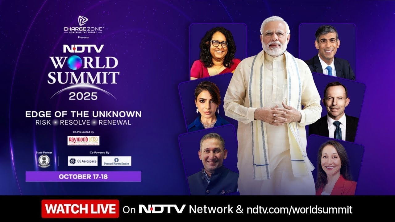 NDTV World Summit 2025 LIVE: Edge of the Unknown &ndash; Risk, Resolve, Renewal | PM Modi | Day 1