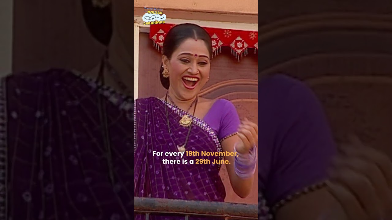 For every 19th November, there is a 29th June. #tmkoc #reels #relatable #championstrophy #29thjune