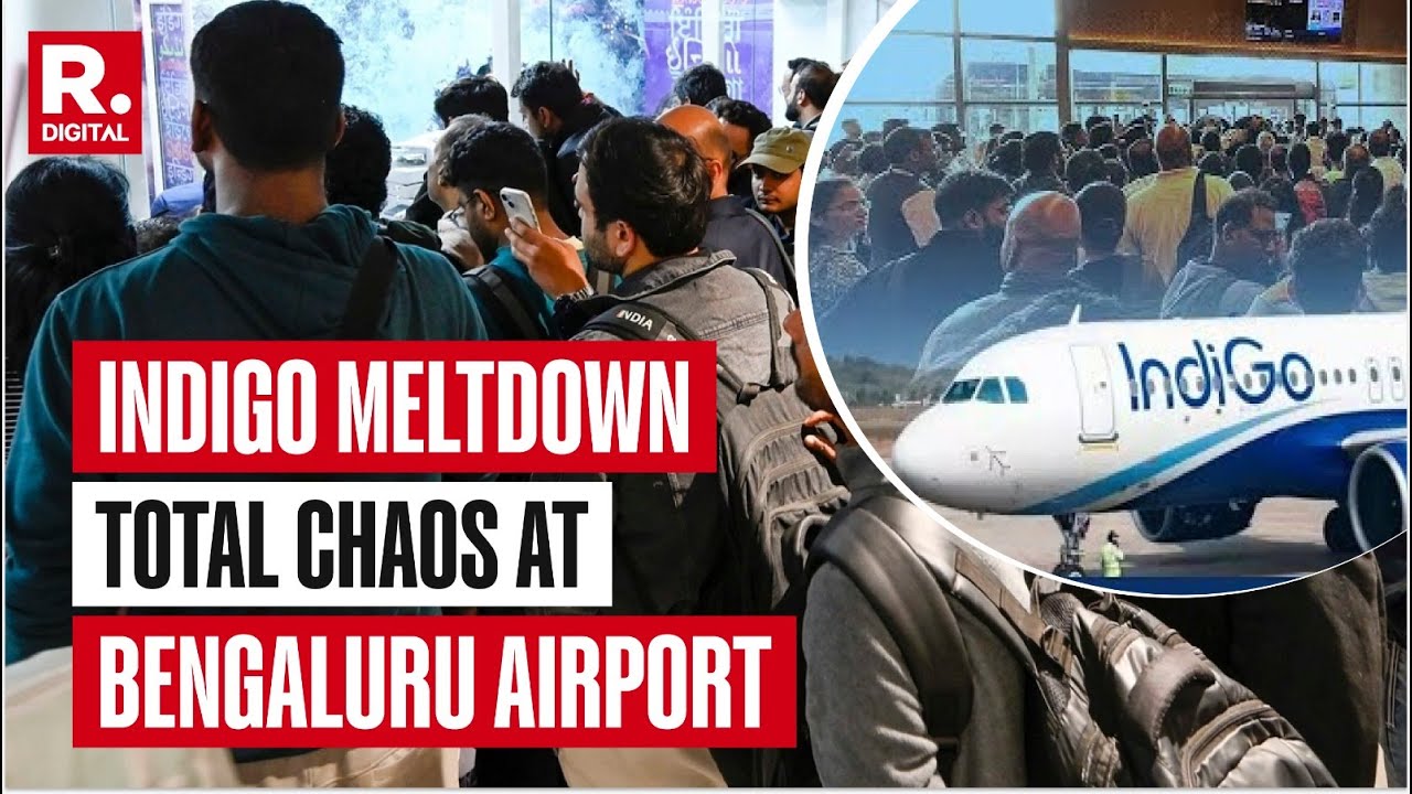 Inside Visuals From Bengaluru Airport Captures Chaos After Several Flights Cancelled