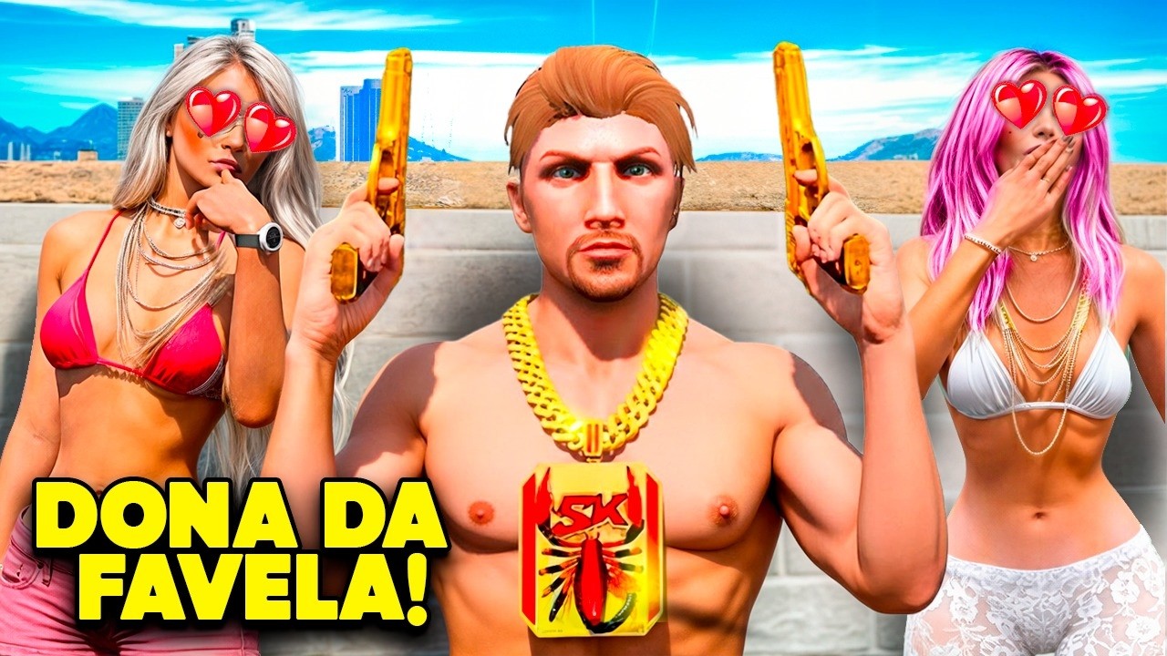 Entrei pra uma GANGUE pra CONQUISTAR A DONA da FAVELA! (GTA 5 RP)