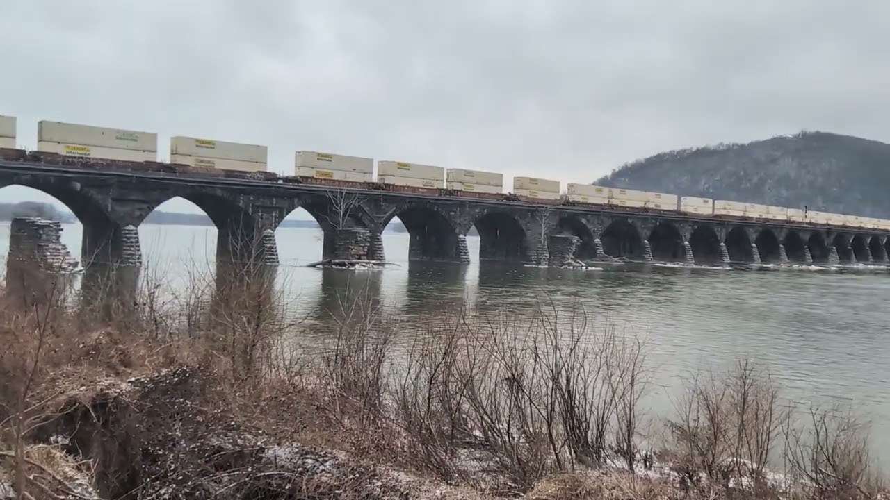 A Train Crosses Rockville Bridge Pa