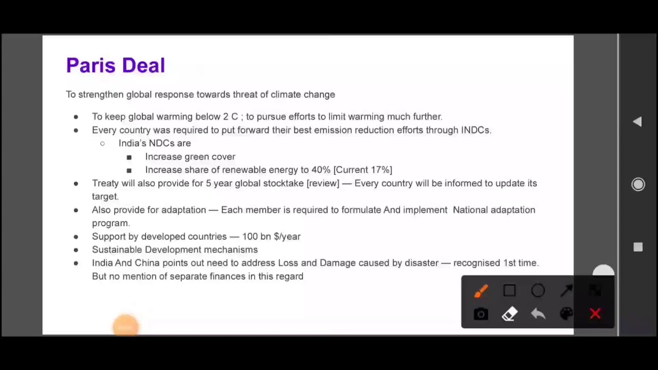 #paris_deal #ies2021 #iesprelims #IESGS Paris deal in Energy & Environment IES 2021