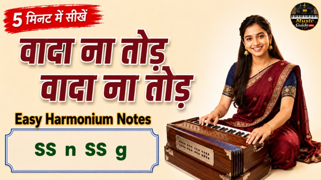 वादा ना तोड़ तू वादा ना तोड़, full song tutorials, notation, sargam, piano notes, bajana shikhen,