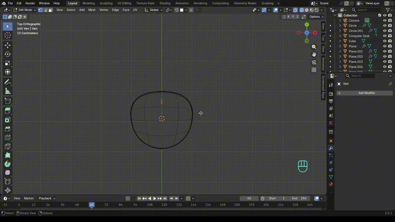 Try to use single vert - blender