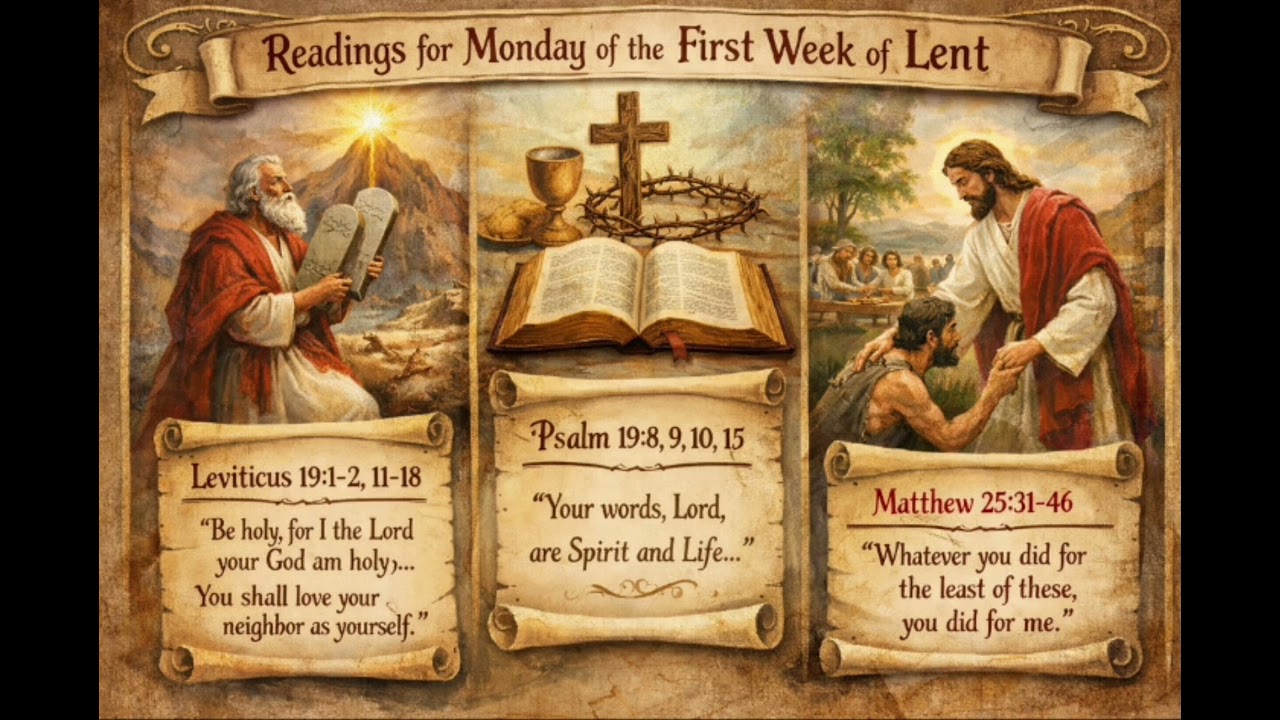 Monday of the First Week of Lent #Lent #Holiness #Love #Charity 