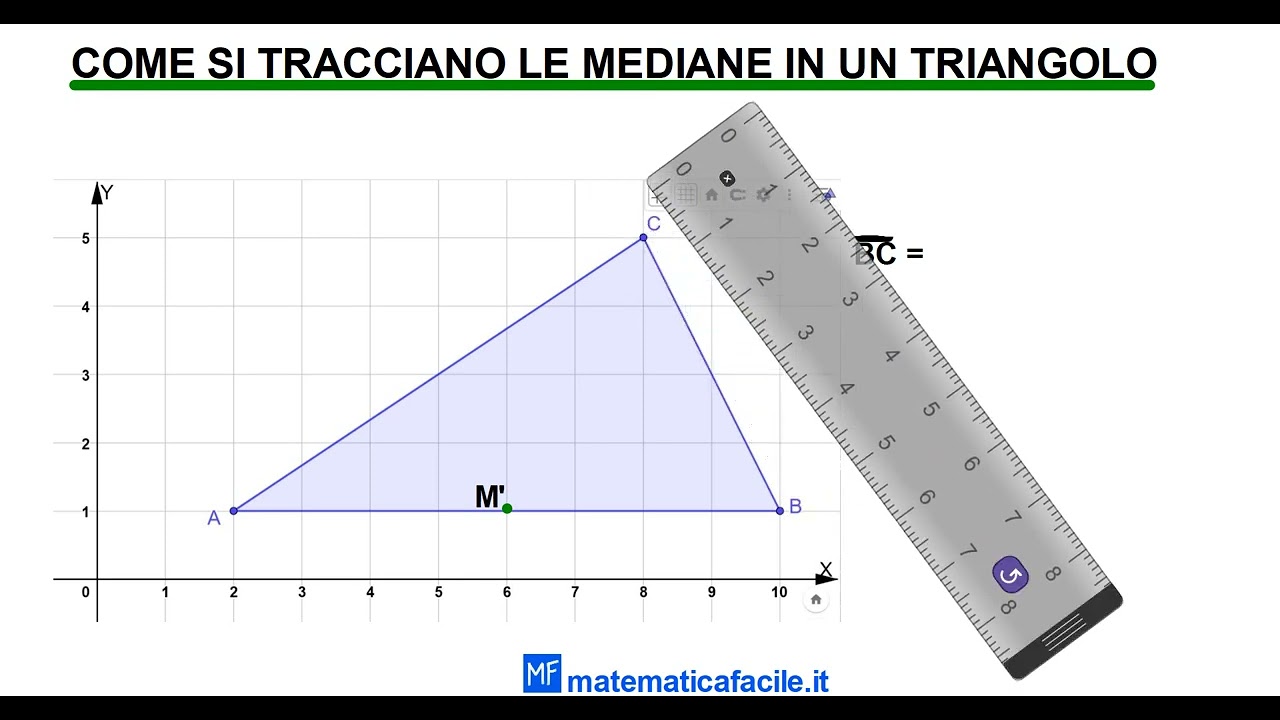 Come si tracciano le mediane in un triangolo