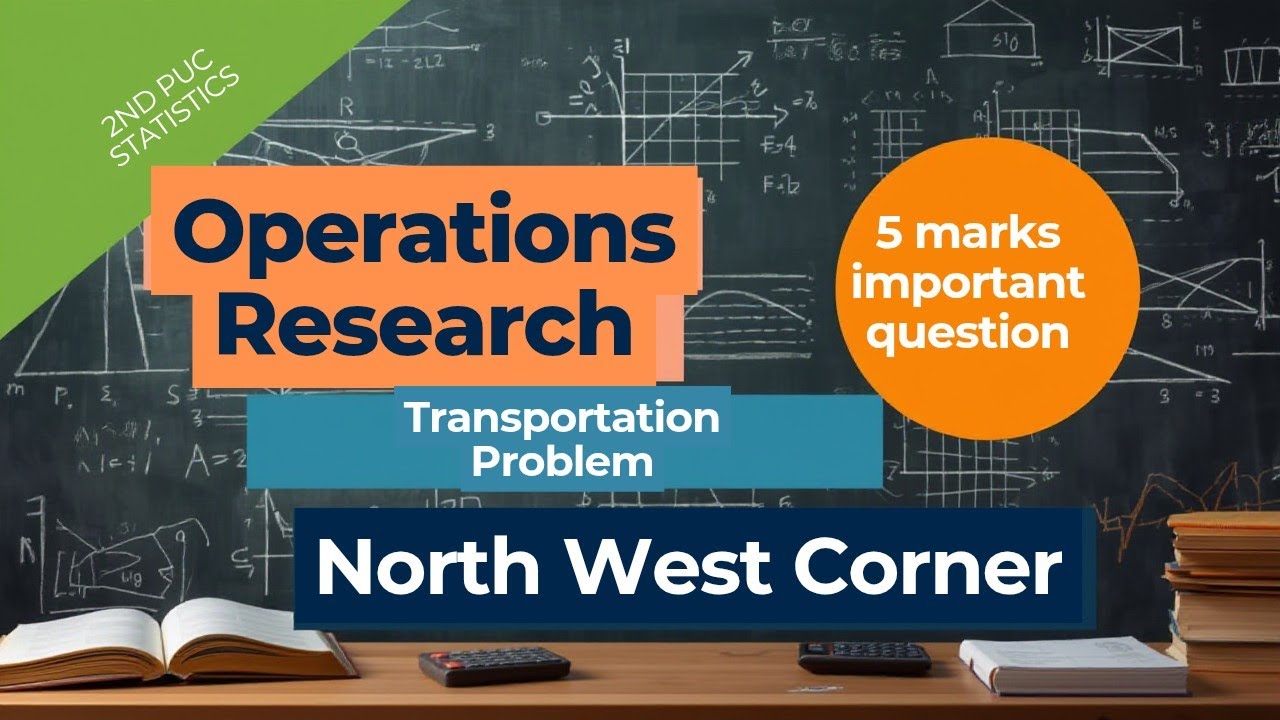 2nd PUC Statistics Transportation Problem 5marks important question. 