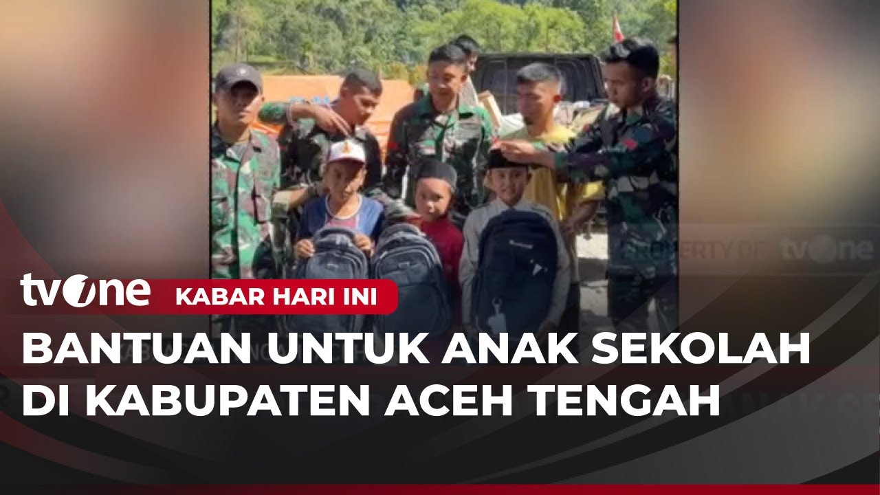 TNI AD Berikan Bantuan Berupa Peralatan Sekolah untuk Anak di Aceh Tengah | Kabar Hari Ini