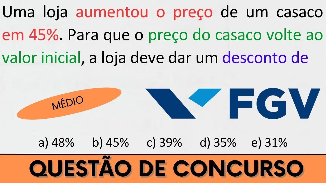 Como fazer REGRA de TRÊS invertida na Prova da Banca FGV