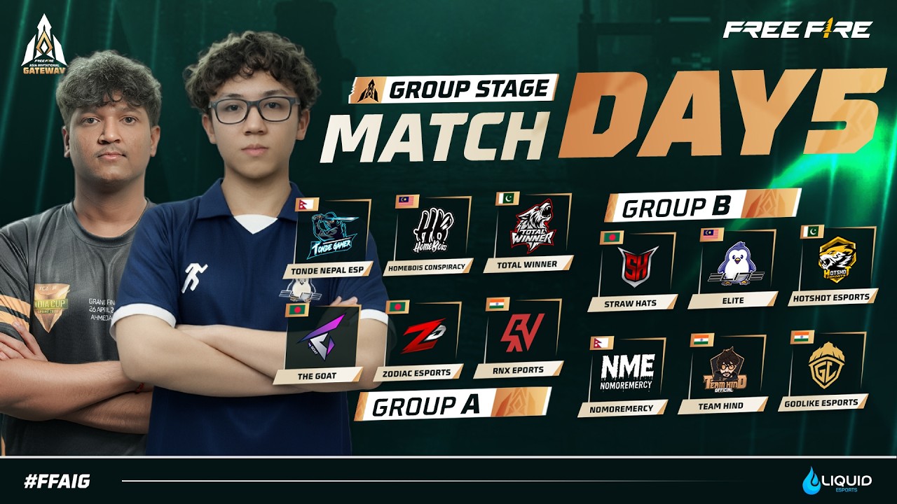 [🔴LIVE]  K.O. Stage Day 5 || FF Asia Invitational Gateway II Garena Free Fire Ft @GodLikeEsportss
