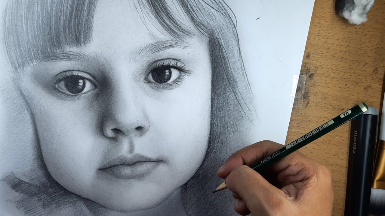 Portrait Drawing Only 2b ( Smooth Blending )