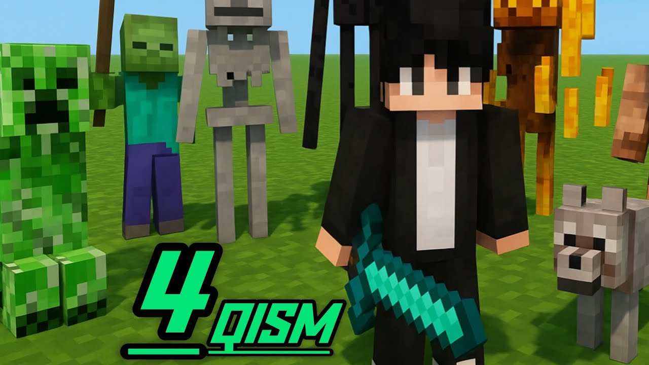 Minecraft hardcore lekin, barcha moblarni to'playman! Let's Play 4