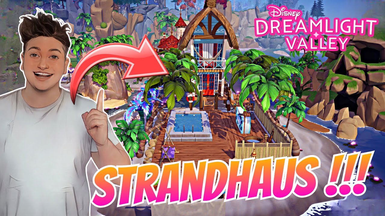 STRANDHAUS TOUR!!! 🏝️ SO baust DU das STRANDHAUS am SCHILLERNDEN STRAND | Disney Dreamlight Valley